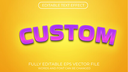 Obraz premium Custom editable text effect. Editable text style effect