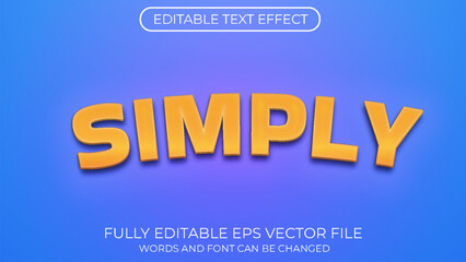 Simply editable text effect. Editable text style effect