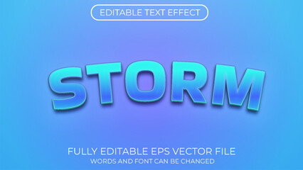 Storm editable text effect. Editable text style effect