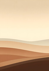 Abstract Landscape: Layered Hills in Earth Tones