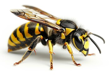 Wasp on white