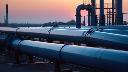 Gas pipes for the oil industry. an environmentally friendly pipeline for the production of renewable energy. pipeline for gas or oil, pure hydrogen gas for 