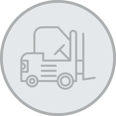 Lifter Grey Line Circle Icon