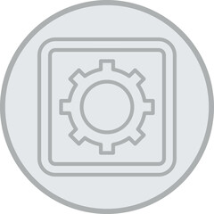 Obraz premium Settings Grey Line Circle Icon
