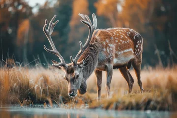 Fotobehang Deer in the woods © paul