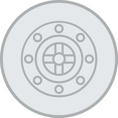 Fototapeta premium 5d Optical Grey Line Circle Icon