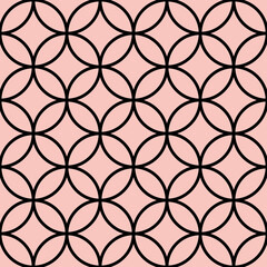 Fototapeta premium Seamless asian background pattern.Abstract geometric circle lines. Traditional japanese ornament.