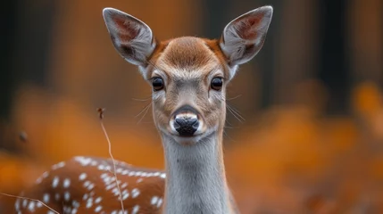 Plexiglas foto achterwand Deer in the woods © paul
