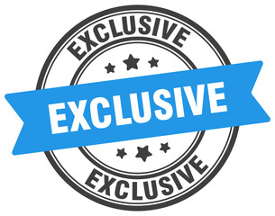 Fototapeta premium exclusive stamp. exclusive label on transparent background. round sign