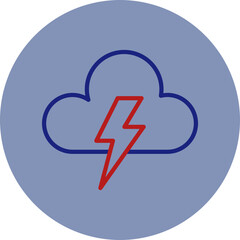 Obraz premium Lightning Line Two Circle Icon