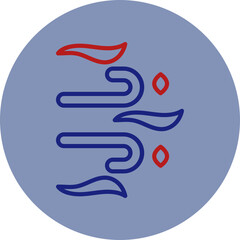Wind Line Two Circle Icon
