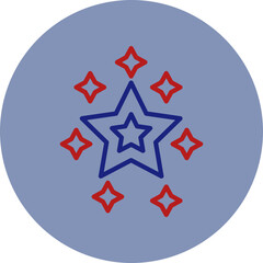 Star Line Two Circle Icon