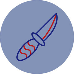 Knife Line Two Circle Icon