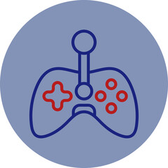 Joystick Line Two Circle Icon