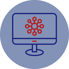 Link Line Two Circle Icon