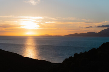 Obraz premium Strait of Gibraltar at dawn