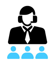 Customer relationship management CRM icon, CRM