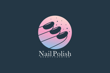 Obraz premium beauty nail element design with beauty and fashion modern concept