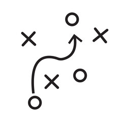 Tactical plan line icon. vector plan strategy icon © Charles stockio