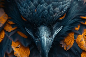 Close up of the head of an eagle