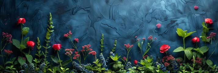 A vibrant assortment of flowers in various colors, portraying the beauty of nature and gardening in spring.