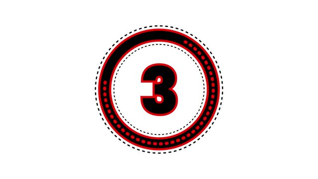 3 seconds number countdown green screen use it as 4k start from 3 seconds and counts down to 0 seconds. three to zero countdown