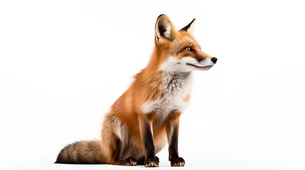 Fox Standing isolated on white background
