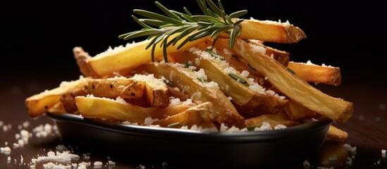 potato fries with added sea salt and rosemary