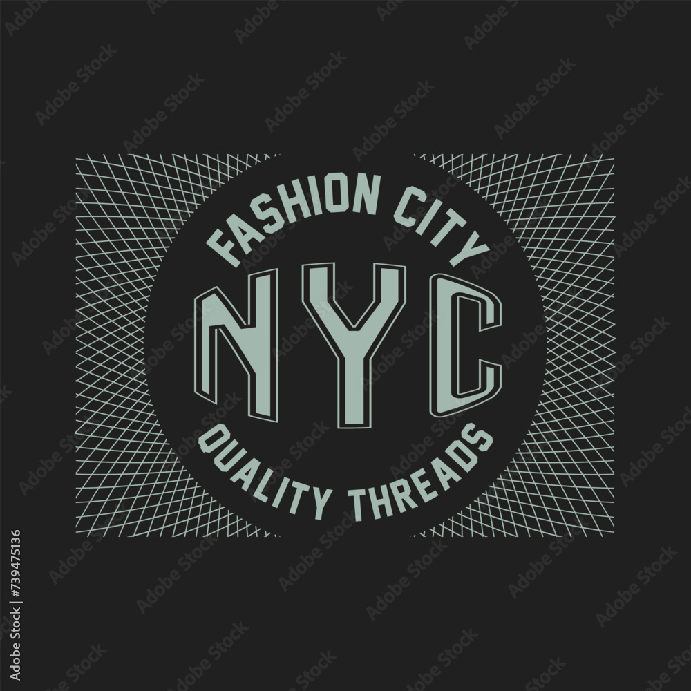 Wall mural vector illustration of new york city and fashion theme