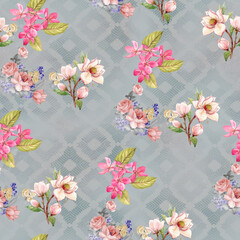 Seamless Flower Pattern Design art 