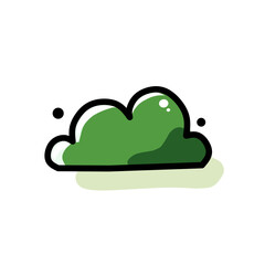 cloud computing concept on green background