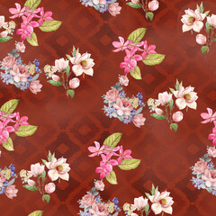 Seamless Flower Pattern Design art 