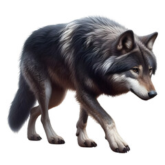 Isolated Wolf Animal Against Transparent Backdrop