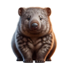 Isolated Wombat Animal Against Transparent Backdrop