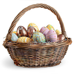 easter eggs in basket