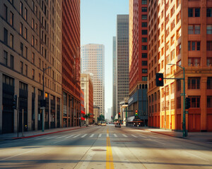 Fototapeta na wymiar Downtown Los Angeles on a sunny day, California, USA 