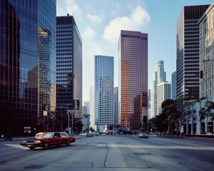 Fototapeta premium Downtown Los Angeles on a sunny day, California, USA 
