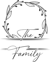 Family Monogram Illustration