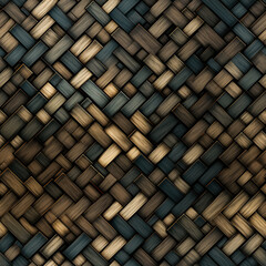 Seamless flat texture of woven bamboo.