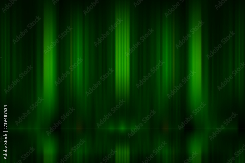 Aufkleber abstract dark green studio with mirror floor. design product template. 3d vector mockup