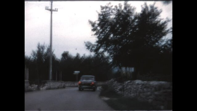 Driving in Monrupino 1968 - First person view from a car as it drives on rural roads in the hills of Monrupino, a town north of Trieste, Italy in 1968. 