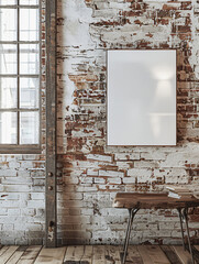 Mockup of poster/painting in an urban apartment. 
