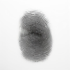 Human Man Fingerprint. isolated on white background
