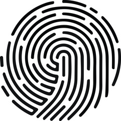 Fingerprint. finger print identity icon symbol. Thumbprint sign vector illustration. Fingers prints. Thumb print Identification. ID verification. Bio metric authentication.