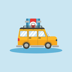 Vehicle flat style vector illustration