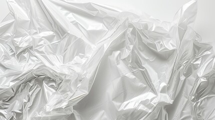 white cellophane polyethylene background.