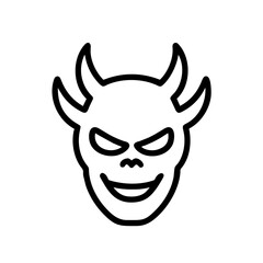 Naklejka premium Devil Icon: A Symbol of Mischief and Temptation