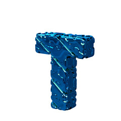 The blue unpolished symbol turned to the left. letter t