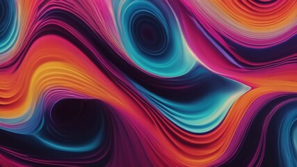 Abstract psychedelic background with creative wave design, wavy illustration with layered texture, modern psychic liquid art graphic for print or web purpose - Generative ai