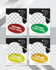 Delicious burger promotion flyer and restaurant food menu flyer design template